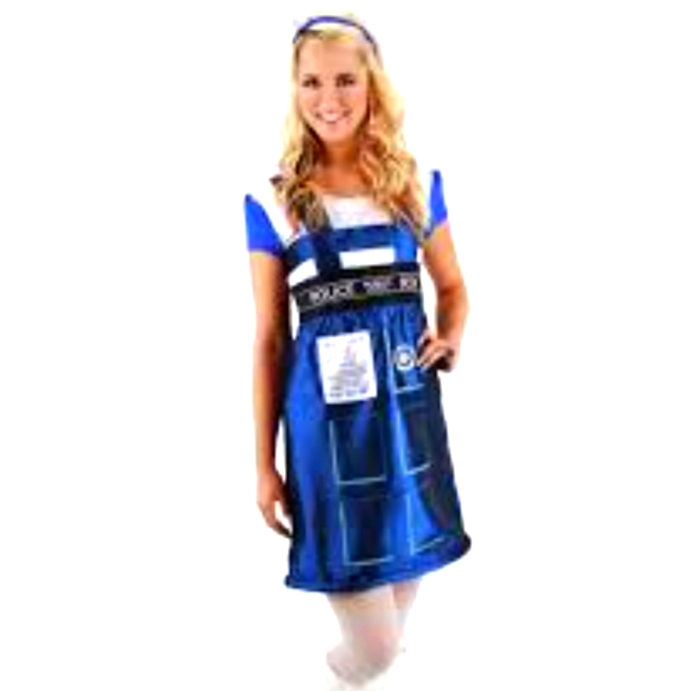 BBC Doctor Who Tardis Dress w/ Headband Costume Large / Extra Large